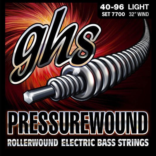 GHS Pressurewound 7700, 4-String 40-96, Short Scale