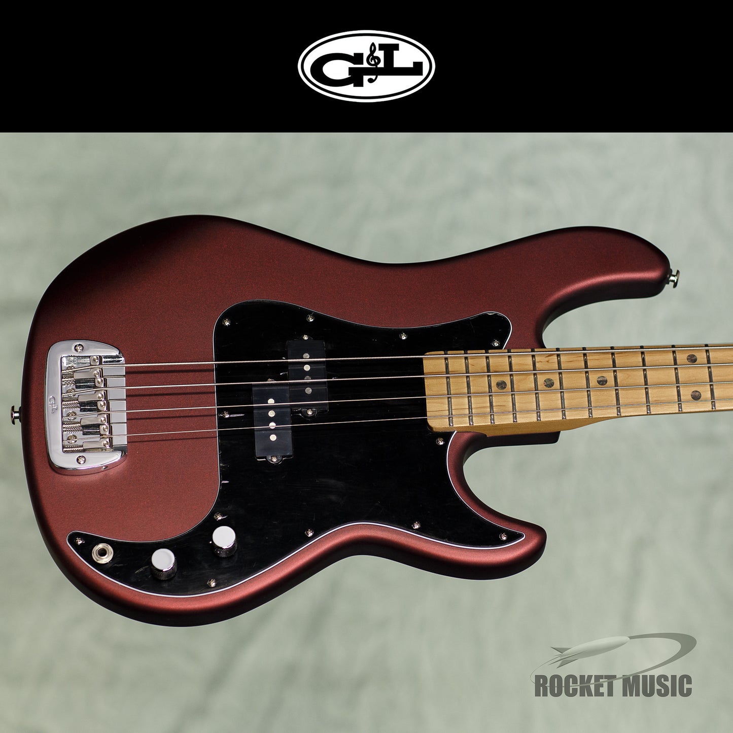 G&L LB-100 Ruby Red Metallic Frost / Maple