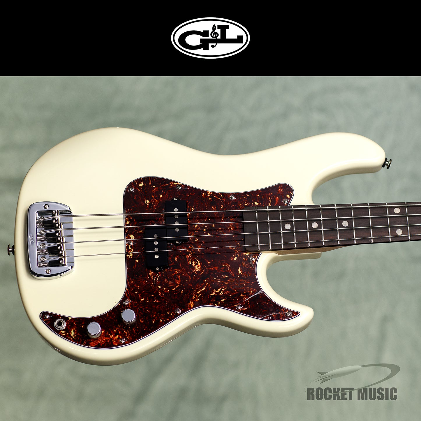 G&L LB-100 Vintage White / Rosewood