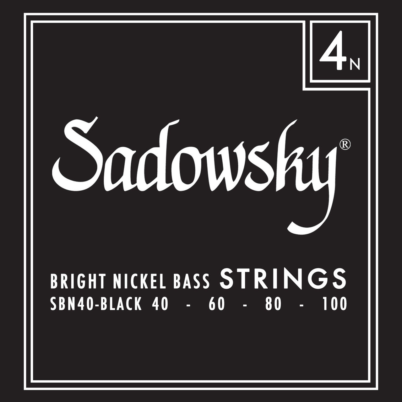 Sadowsky SBN40-BLACK Black Label Bass String Set - Nickel 4-String