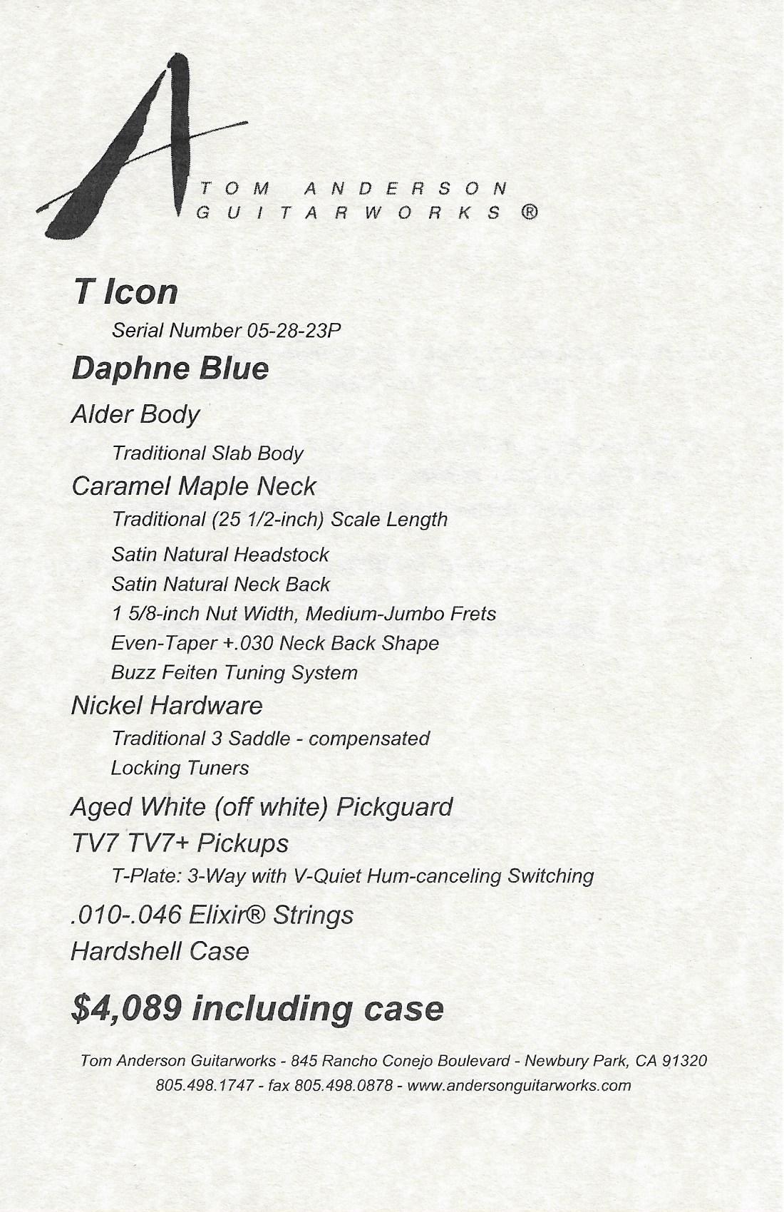 Anderson T Icon Daphne Blue