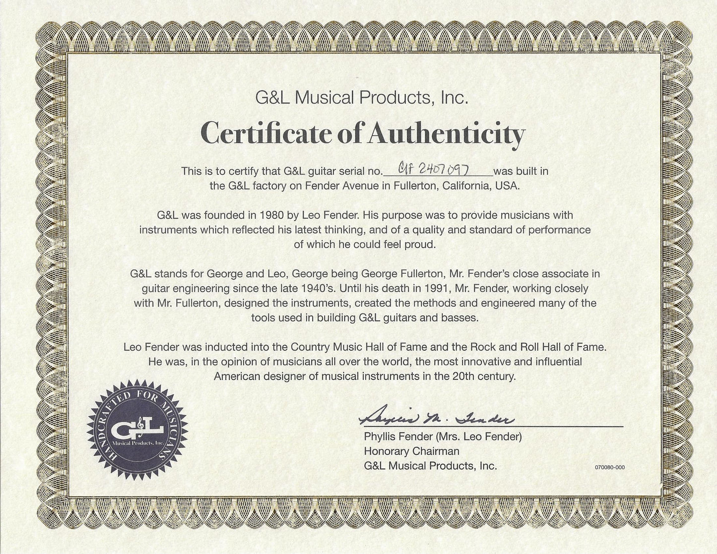 G&L Limited Edition ASAT Classic Thinline, Surf Green