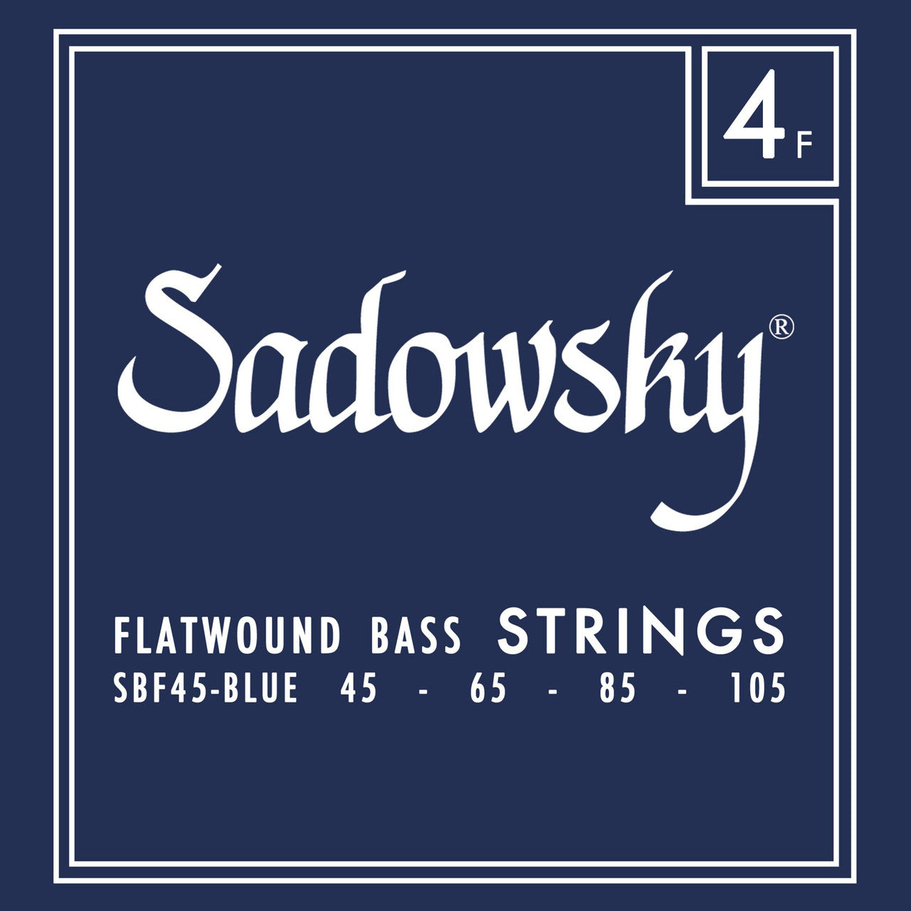 Sadowsky SBF45-BLUE Blue Label Bass String Set - SS Flatwound 4-String