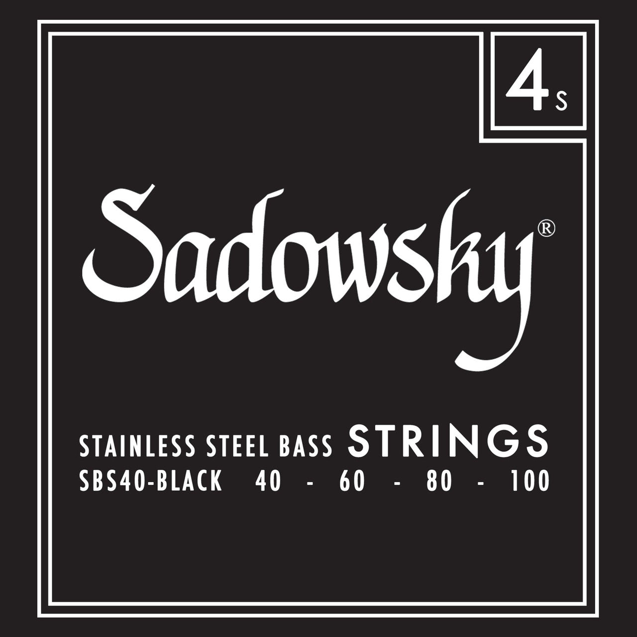 Sadowsky SBS40-BLACK Black Label Bass String Set - Stainless Steel 4-String