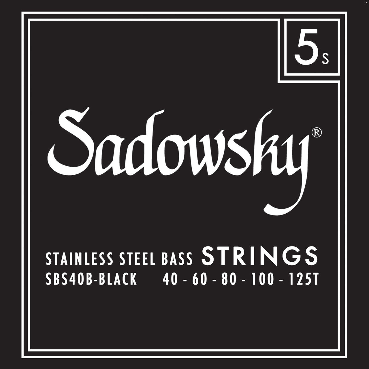 Sadowsky SBS40B-BLACK Black Label Bass String Set - Stainless Steel 5-String