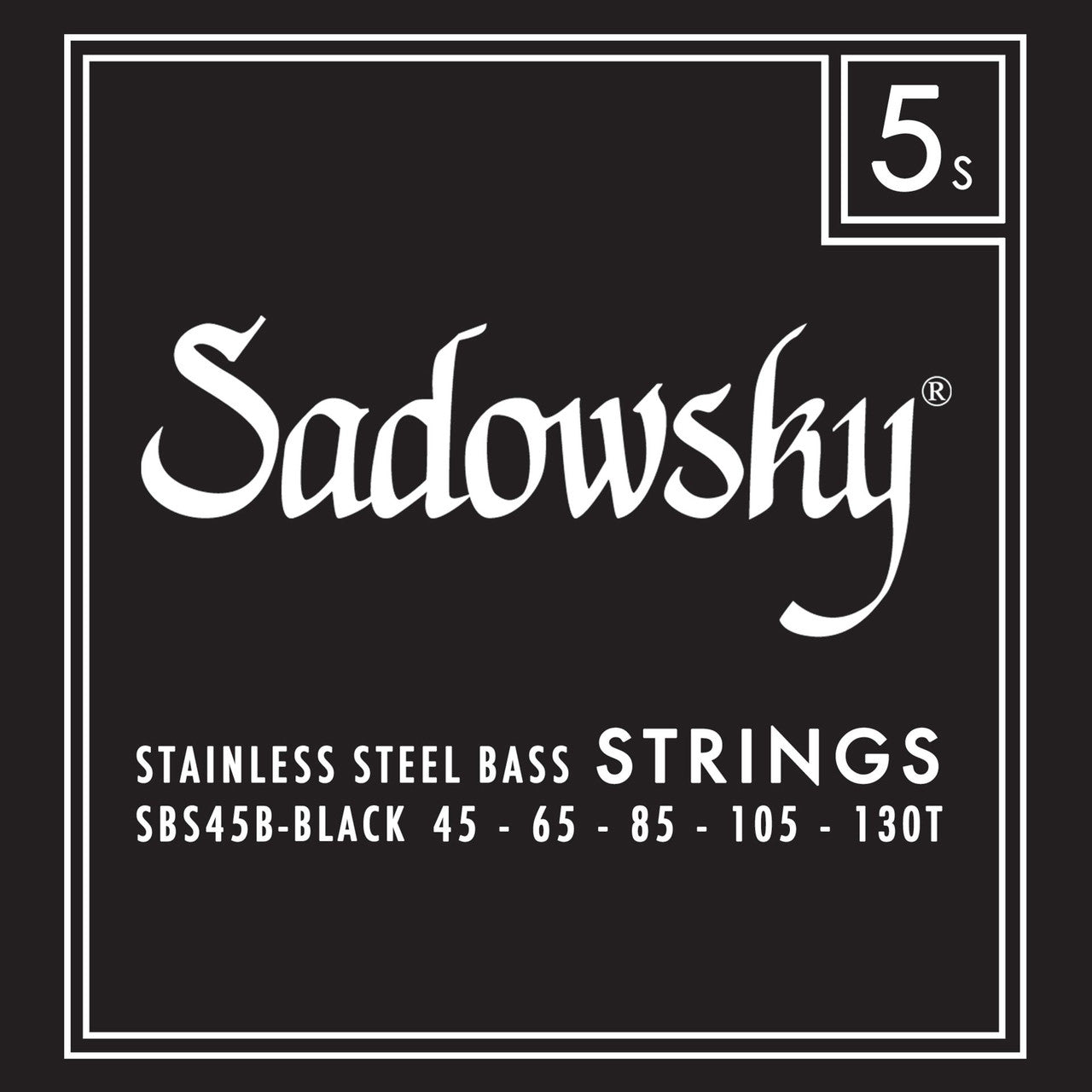 Sadowsky SBS45B-BLACK Black Label Bass String Set - Stainless Steel 5-String