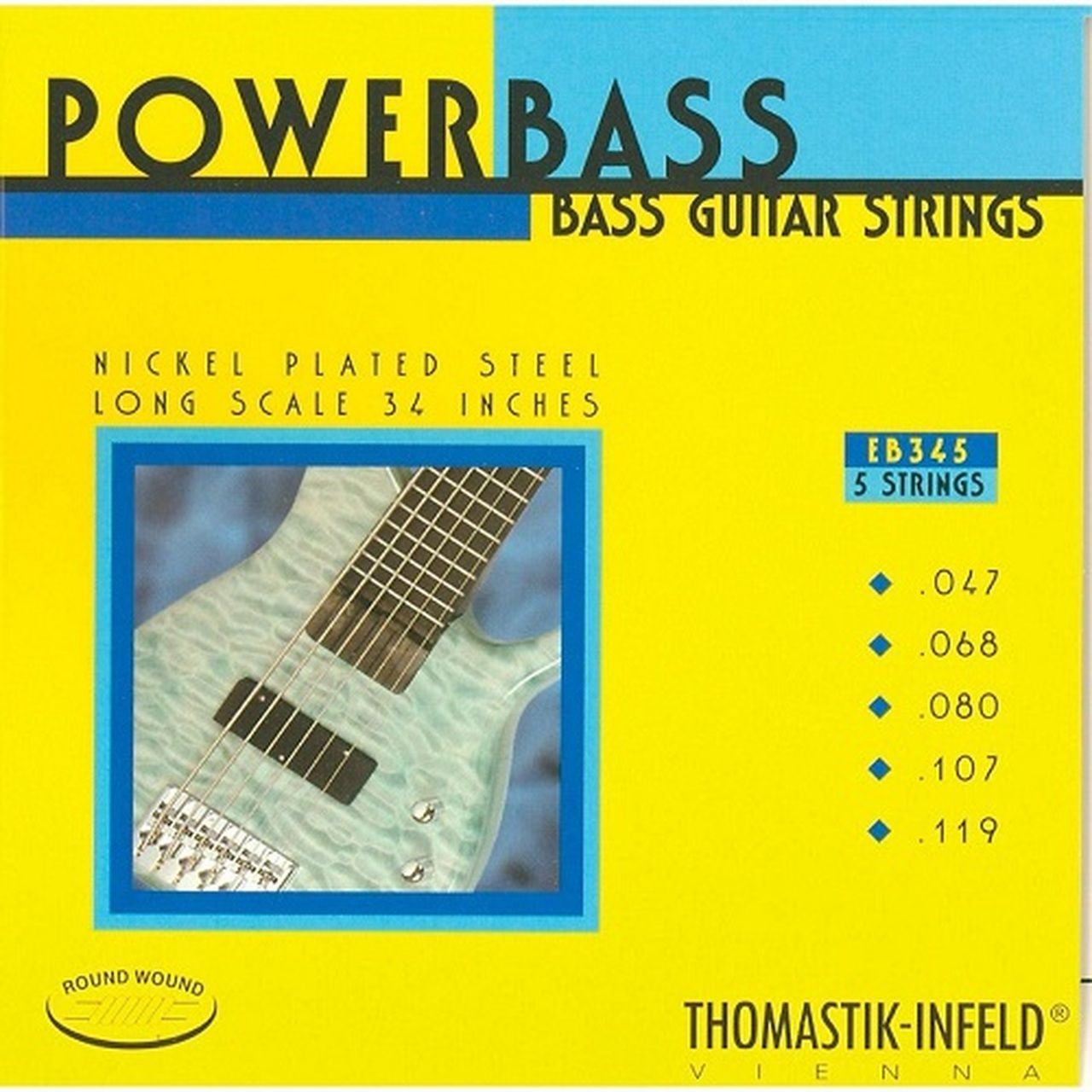 Thomastik-Infeld EB345 Power Bass, 5-String Long .047-.119