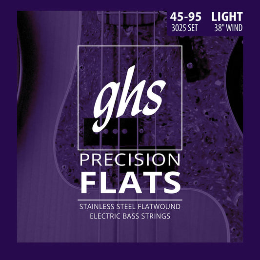 GHS Precision Flats 3025, 4-String 45-95