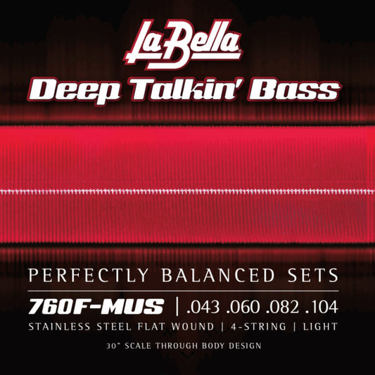 La Bella 760F-MUS Deep Talkin' Bass Flats - Light .043-.104