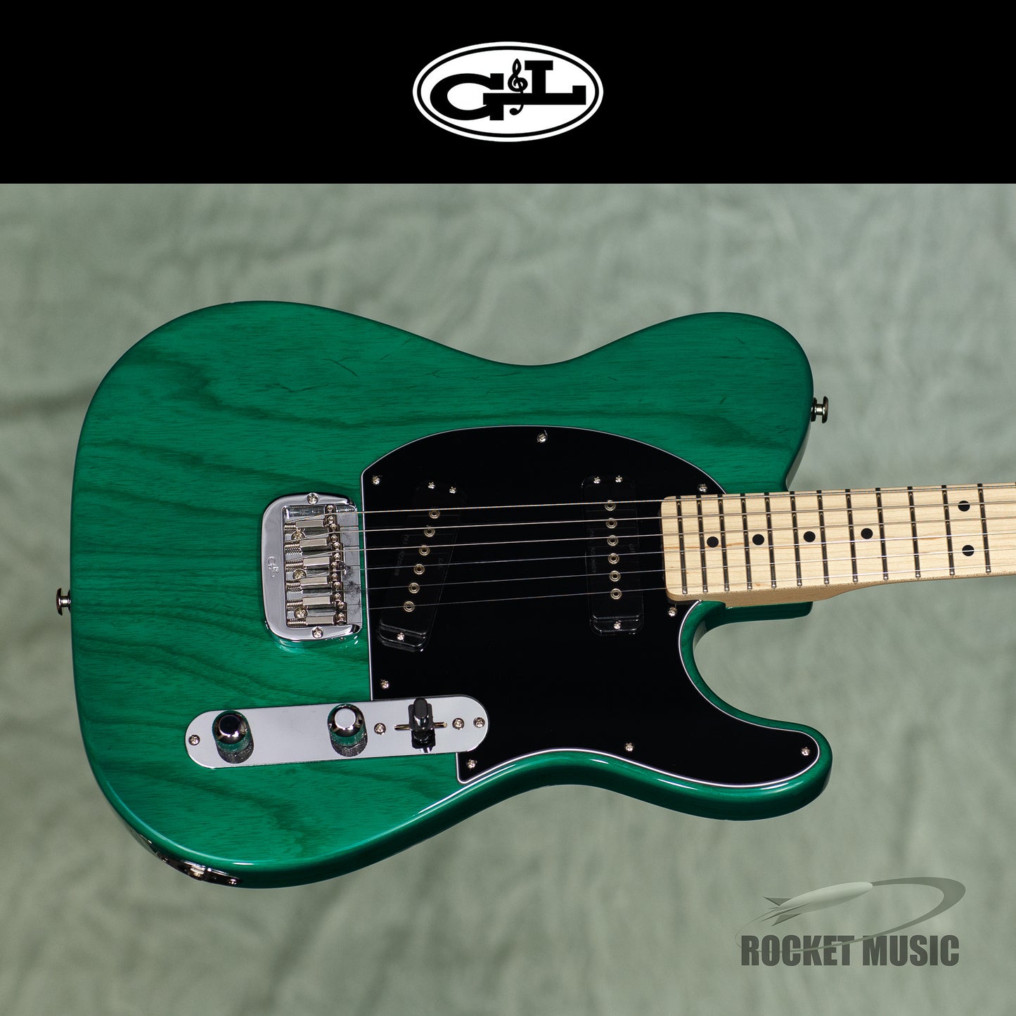 G&L ASAT Special Clear Forest Green / Maple