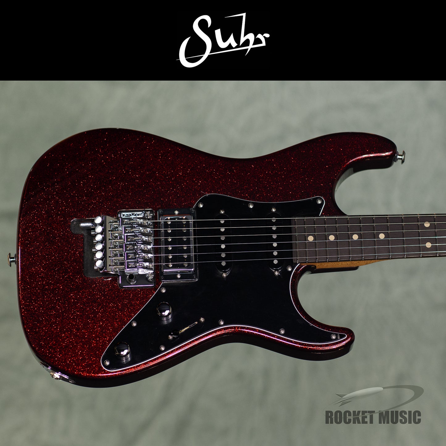 Suhr Pete Thorn Signature Custom HSS Guitar, Red Sparkle