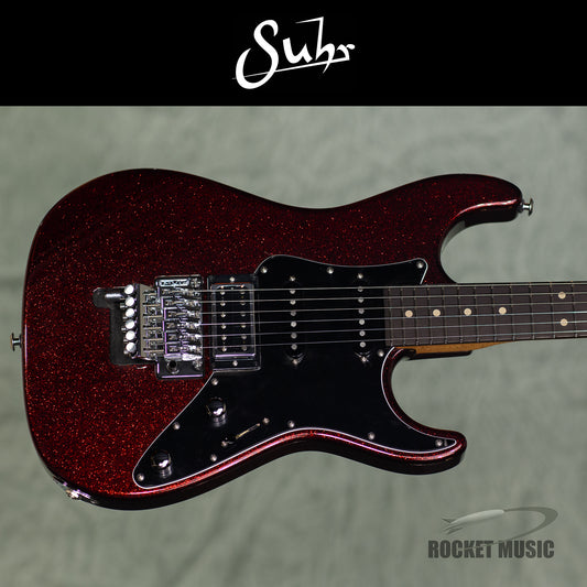 Suhr Pete Thorn Signature Custom HSS Guitar, Red Sparkle