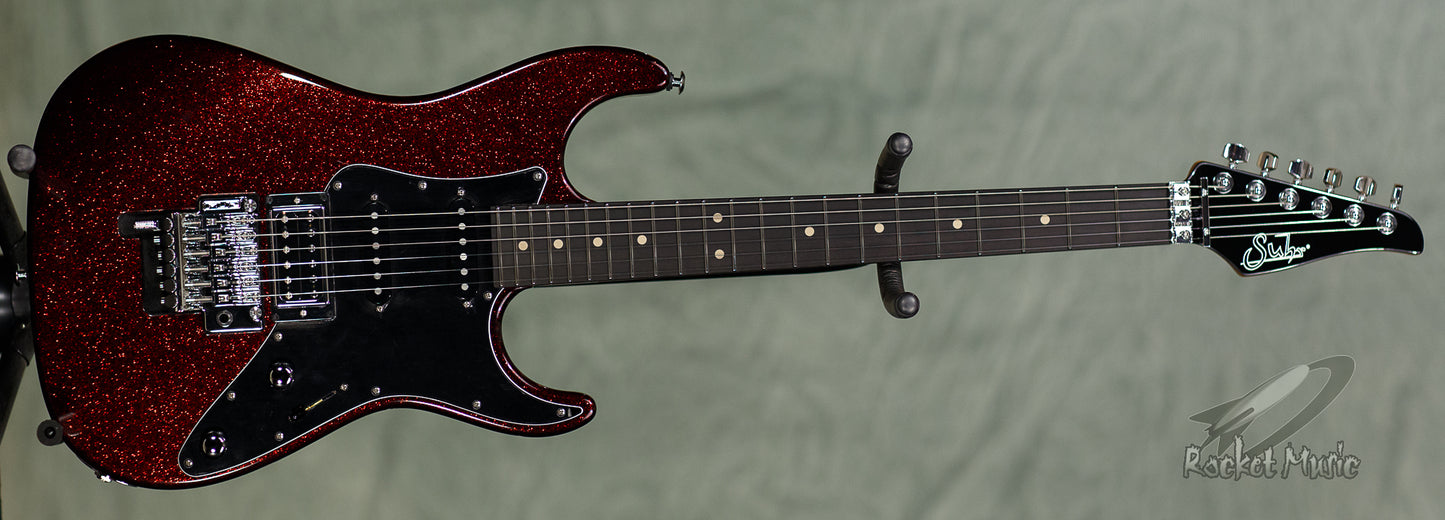 Suhr Pete Thorn Signature Custom HSS Guitar, Red Sparkle