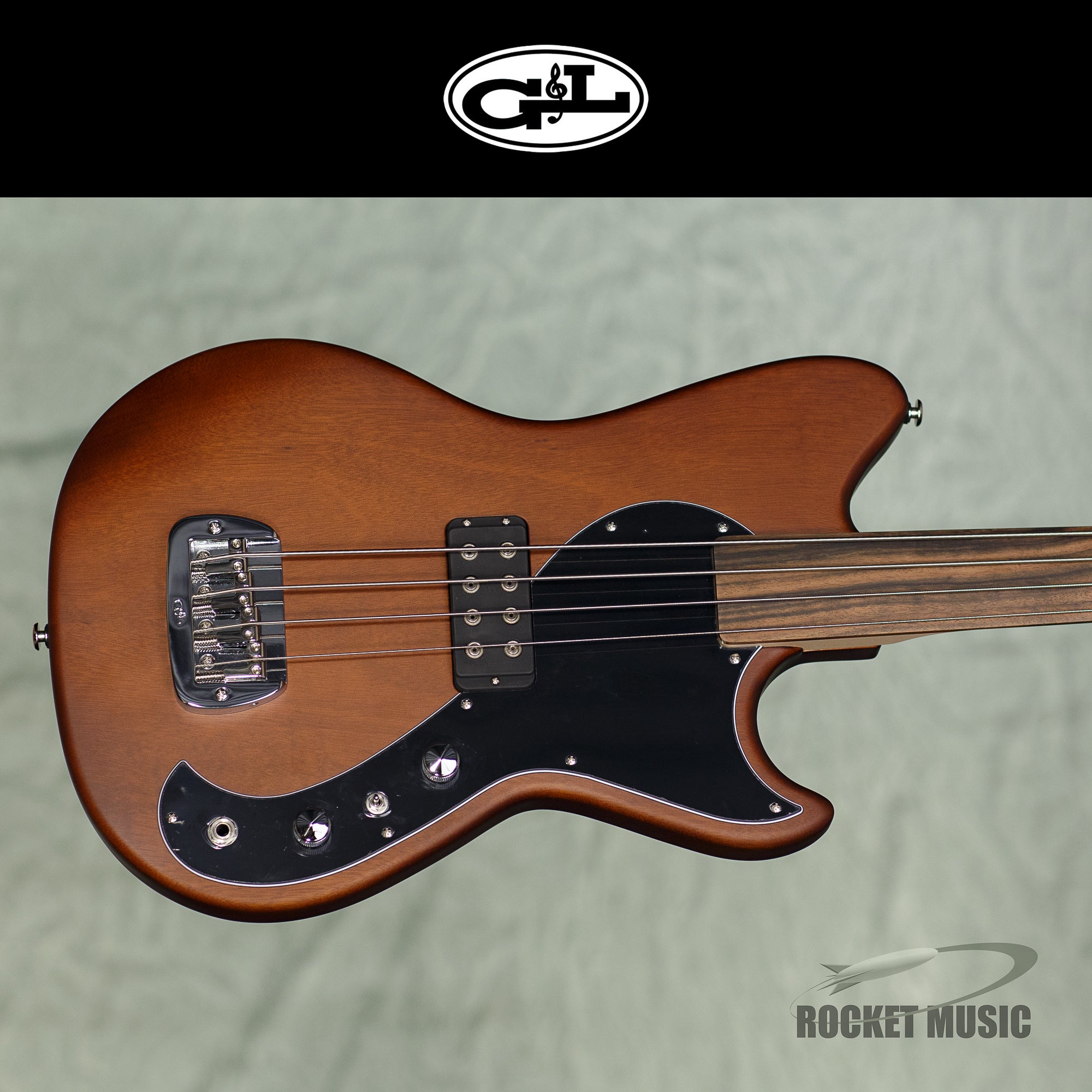G&L Fallout Bass Whiskey Frost / Ebony – RocketMusic