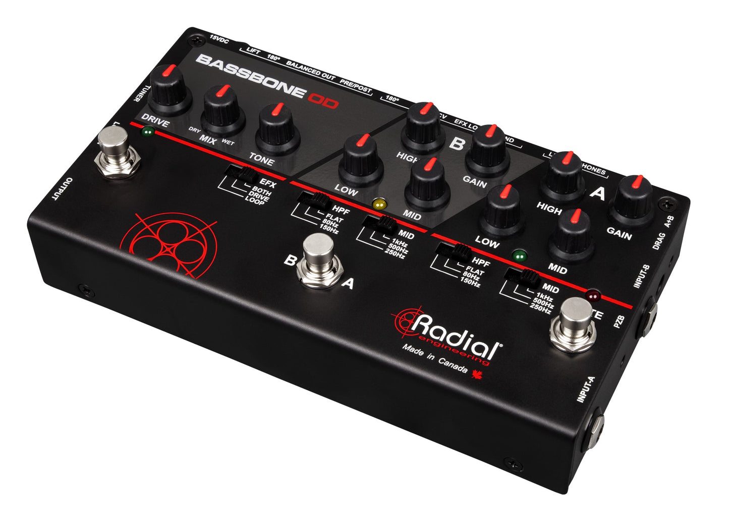 Radial Bassbone OD Preamp & Overdrive Pedal