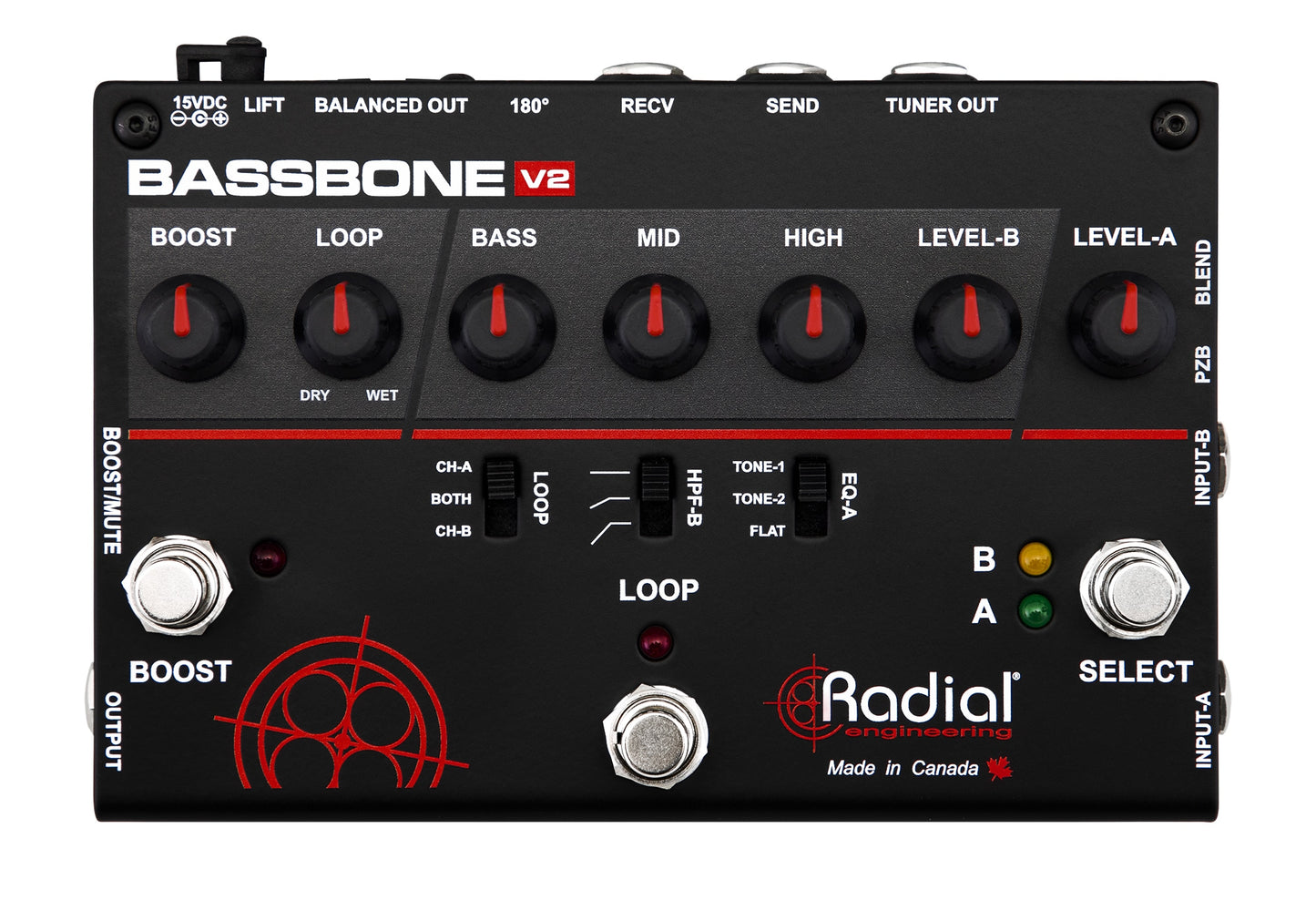 Radial Bassbone V2 Preamp & Boost Pedal