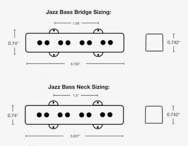 Lindy Fralin SPLIT JAZZ 4-String Bass Pickup Set