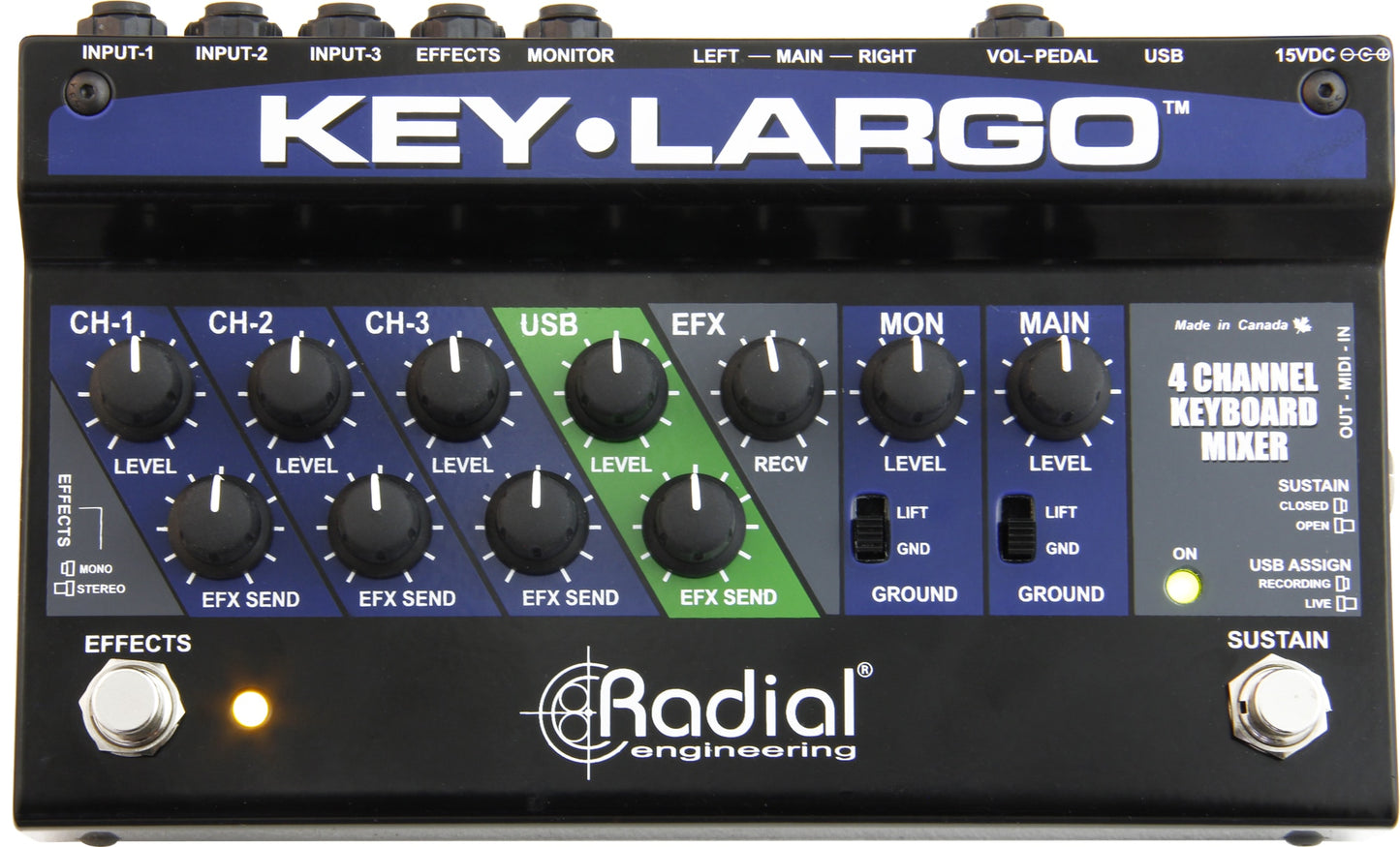 Radial Key Largo Keyboard Mixer