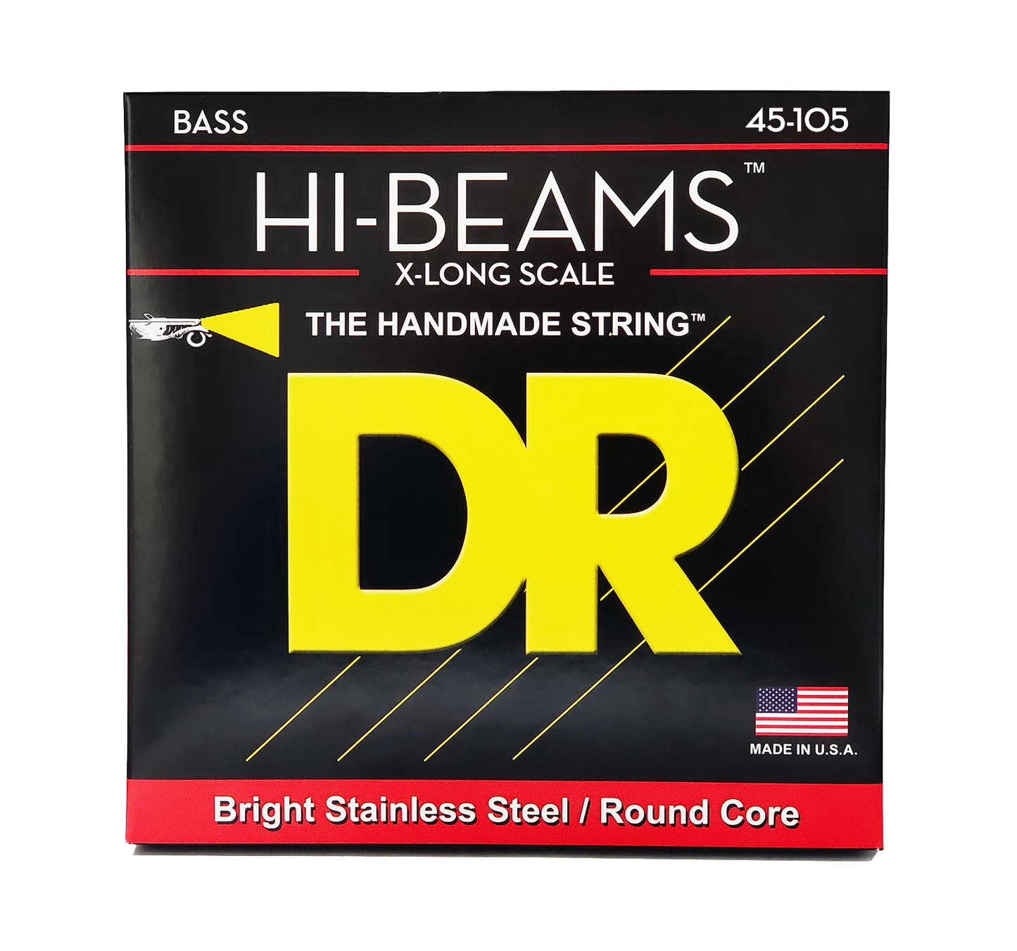 DR LMR-45 HI-BEAM Bass Strings, 4-String 45-105 Extra Long Scale