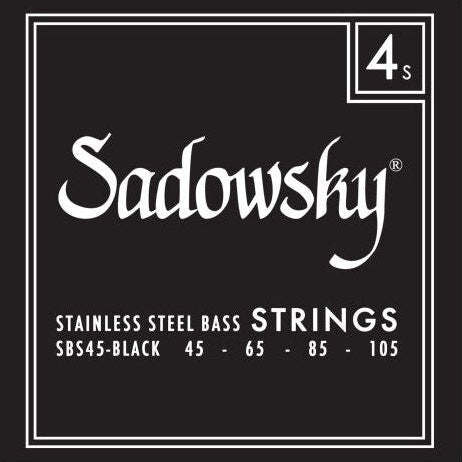 Sadowsky SBS45-BLACK Black Label Bass String Set - Stainless Steel 4-String