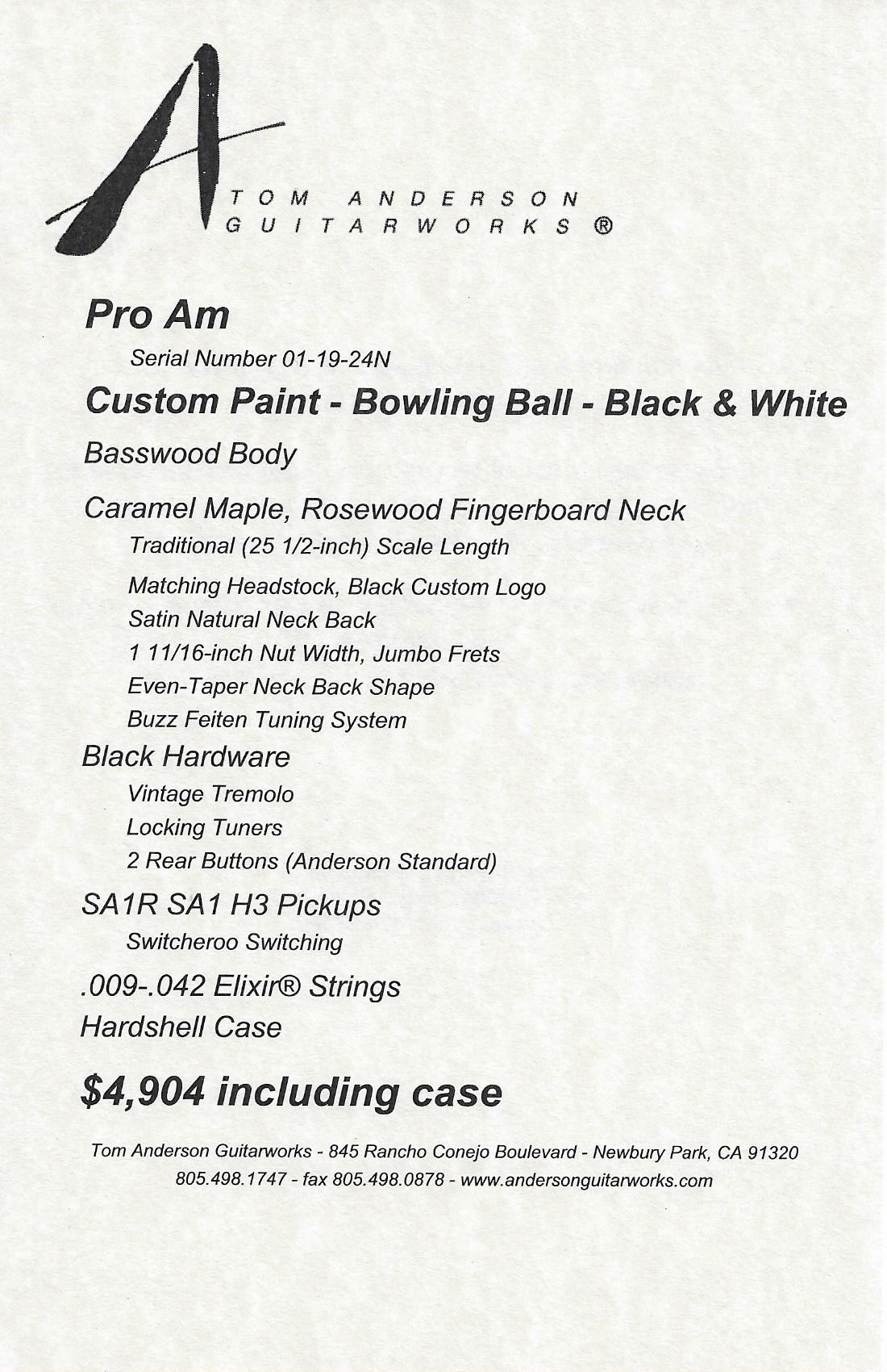Anderson Pro Am Bowling Ball