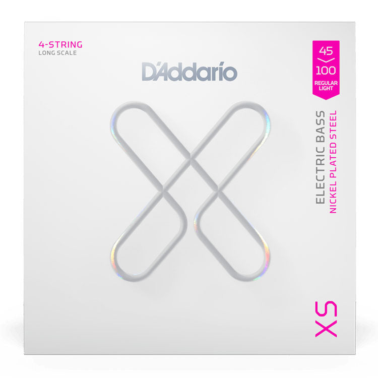 D'Addario XSB45100 Regular Light, Long Scale, 45-100, XS Nickel Bass Strings