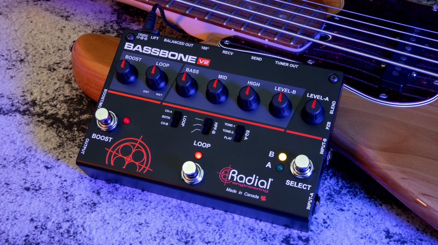 Radial Bassbone V2 Preamp & Boost Pedal