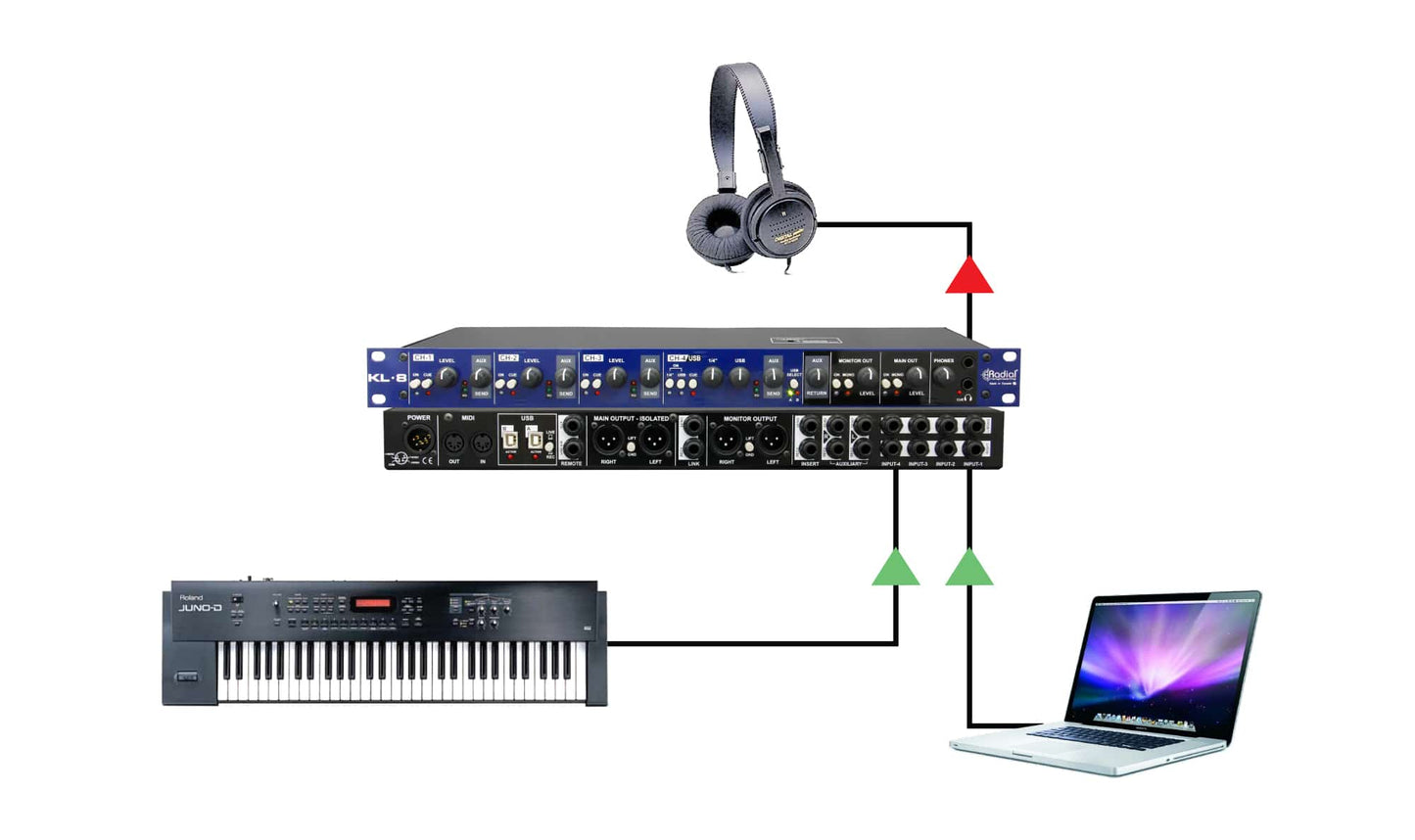 Radial KL8 Rackmount Keyboard Mixer