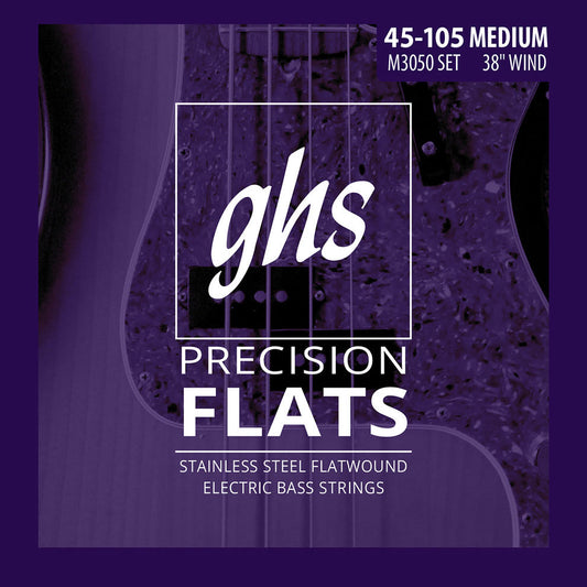 GHS Precision Flats M3050, 4-String 45-105