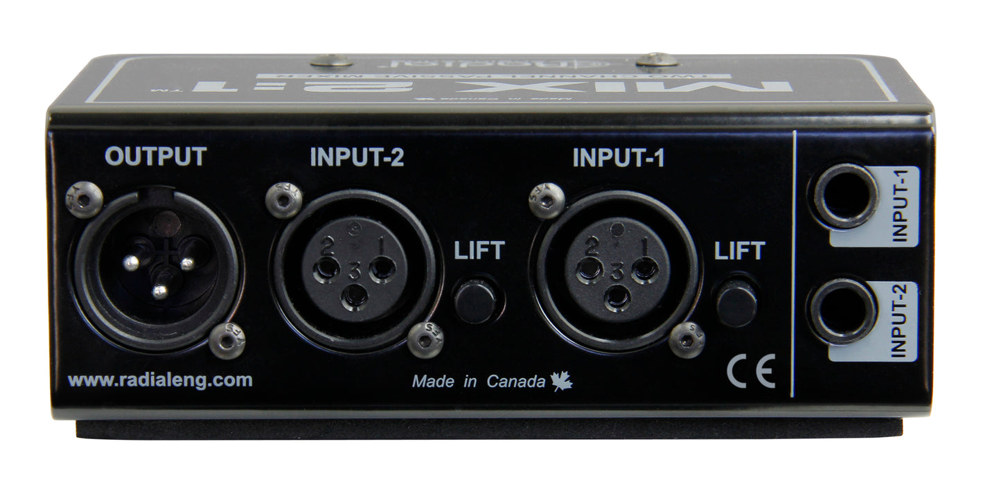 Radial Mix 2:1 Two Channel Passive Summing Mixer