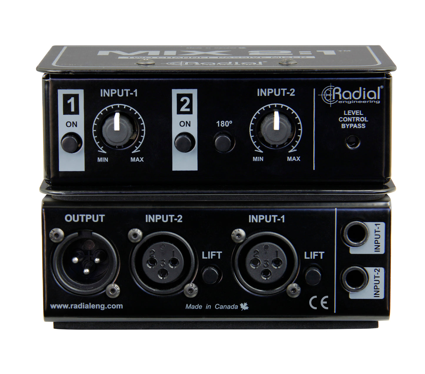 Radial Mix 2:1 Two Channel Passive Summing Mixer