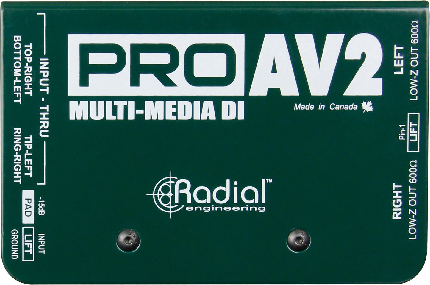 Radial ProAV2 Stereo Passive Multimedia Direct Box