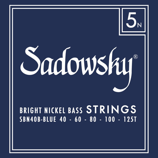 Sadowsky SBN40B-BLUE Blue Label Bass String Set - Nickel 5-String