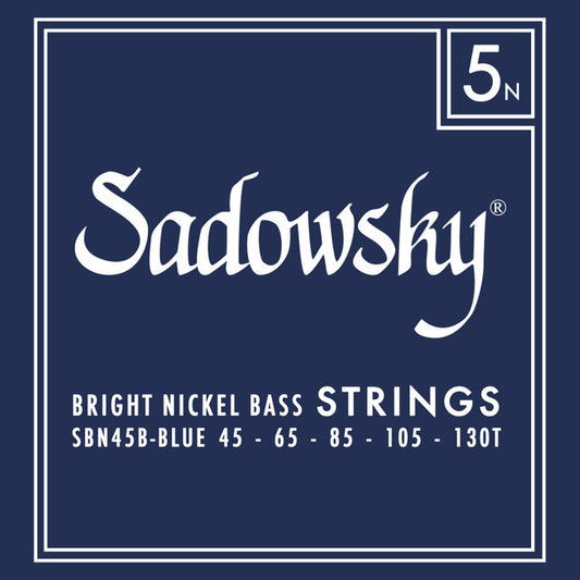 Sadowsky SBN45B-BLUE Blue Label Bass String Set - Nickel 5-String