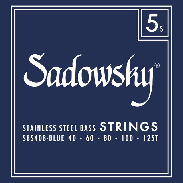 Sadowsky SBS40B-BLUE Blue Label Bass String Set - Stainless Steel 5-String