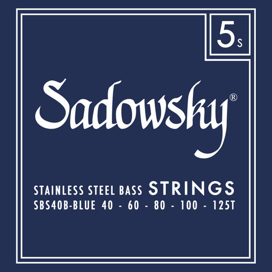 Sadowsky SBS40B-BLUE Blue Label Bass String Set - Stainless Steel 5-String