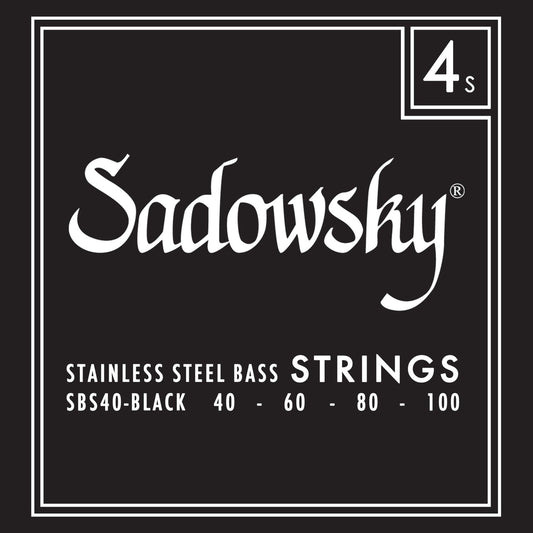 Sadowsky SBS40-BLACK Black Label Bass String Set - Stainless Steel 4-String