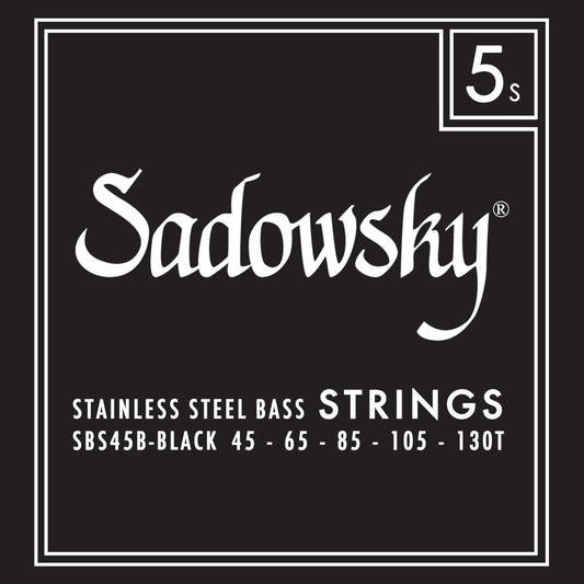 Sadowsky SBS45B-BLACK Black Label Bass String Set - Stainless Steel 5-String