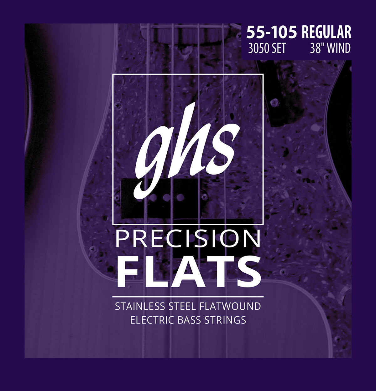 GHS Precision Flats 3050, 4-String 55-105