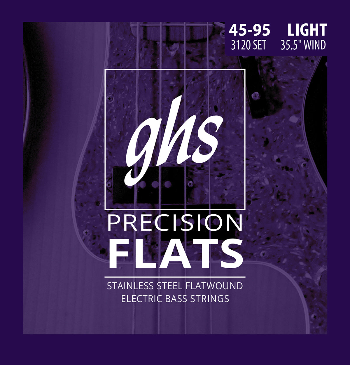 GHS Precision Flats 3120, 4-String 45-95, Medium Scale