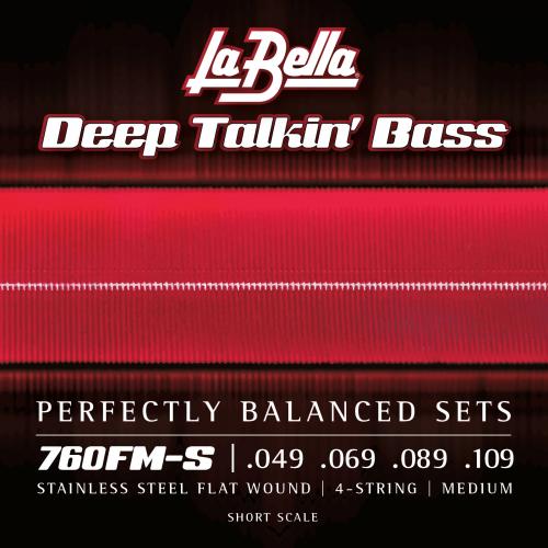 La Bella 760FM-S Deep Talkin' Bass Flats - Medium 49-109, Short Scale
