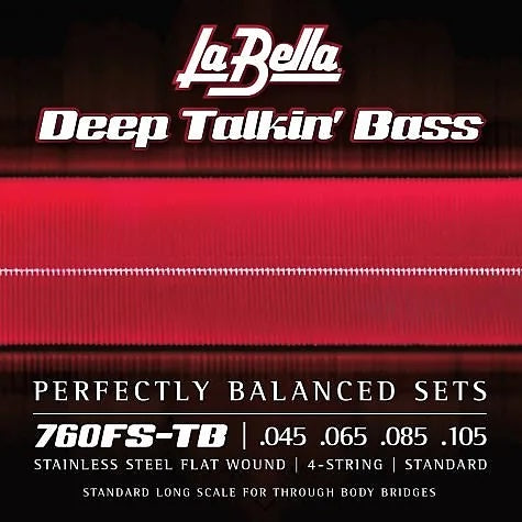 La Bella 760FS-TB Deep Talkin' Bass Flats - Standard .045-.105, Thru Body