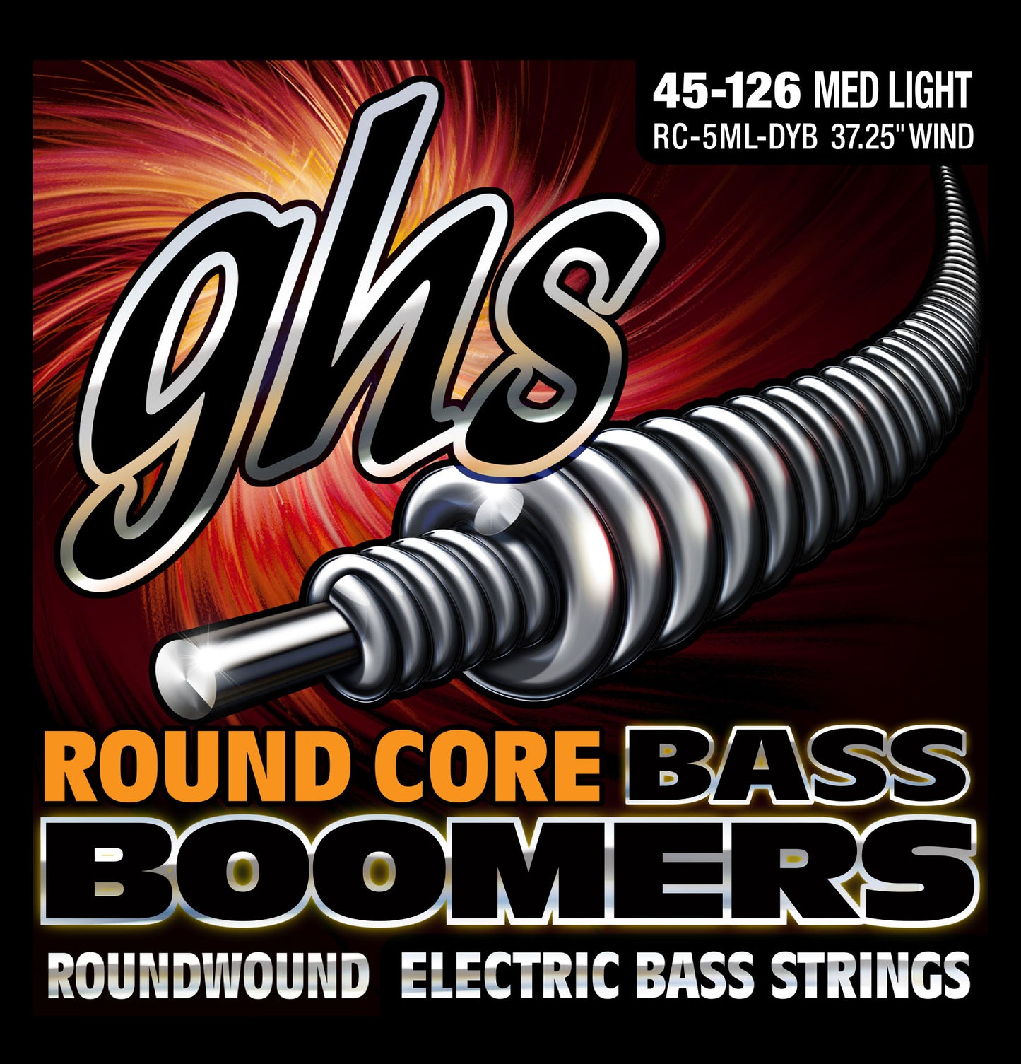 GHS Roundcore Bass Boomers, 5-String 45-126, RC-5ML-DYB