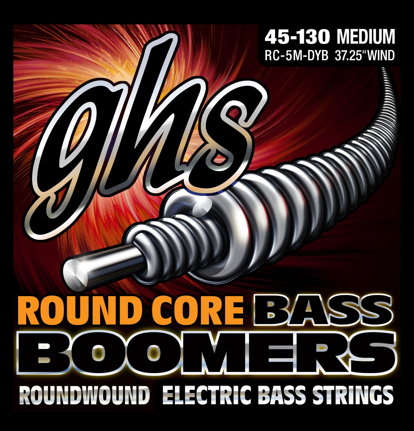 GHS Roundcore Bass Boomers, 5-String 45-130, RC-5M-DYB
