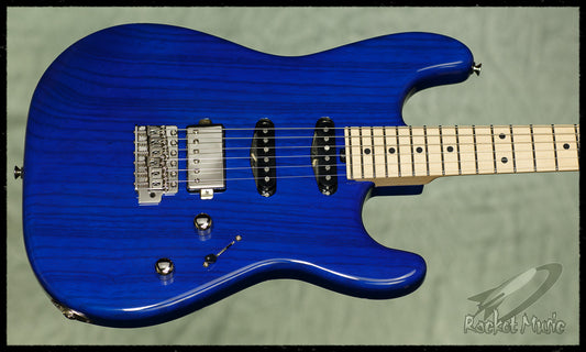Tuttle Custom Classic S Rear Route Trans Blue Maple