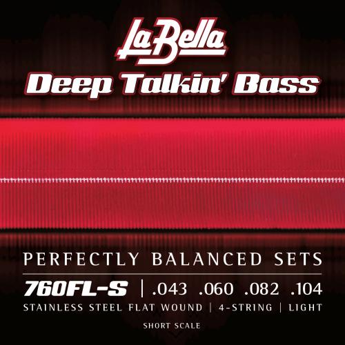 La Bella 760FL-S Deep Talkin' Bass Flats - Light 43-104, Short Scale