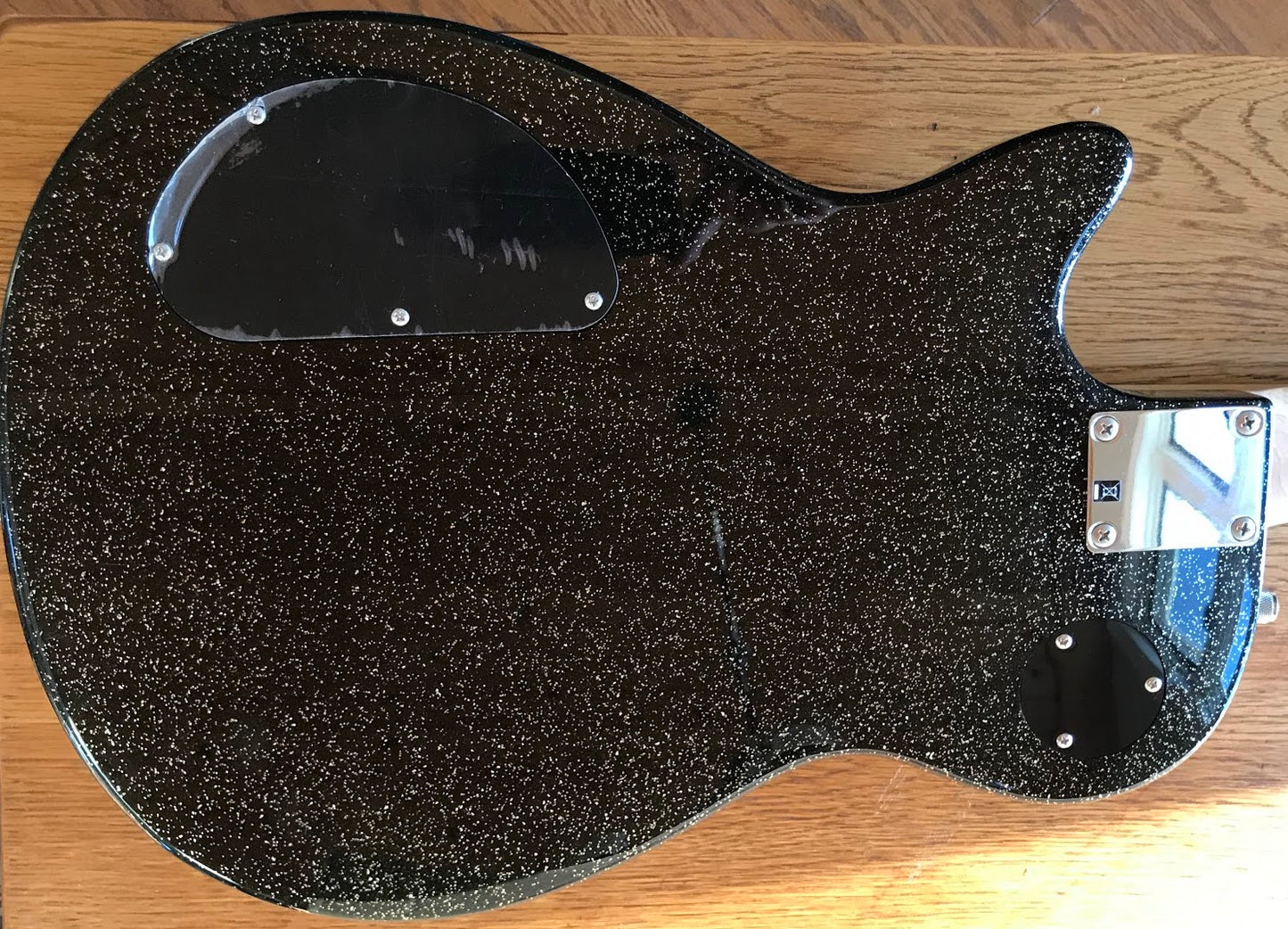 Electric Guitar (Gretsch EM) Jet Baritone Black Sparkle