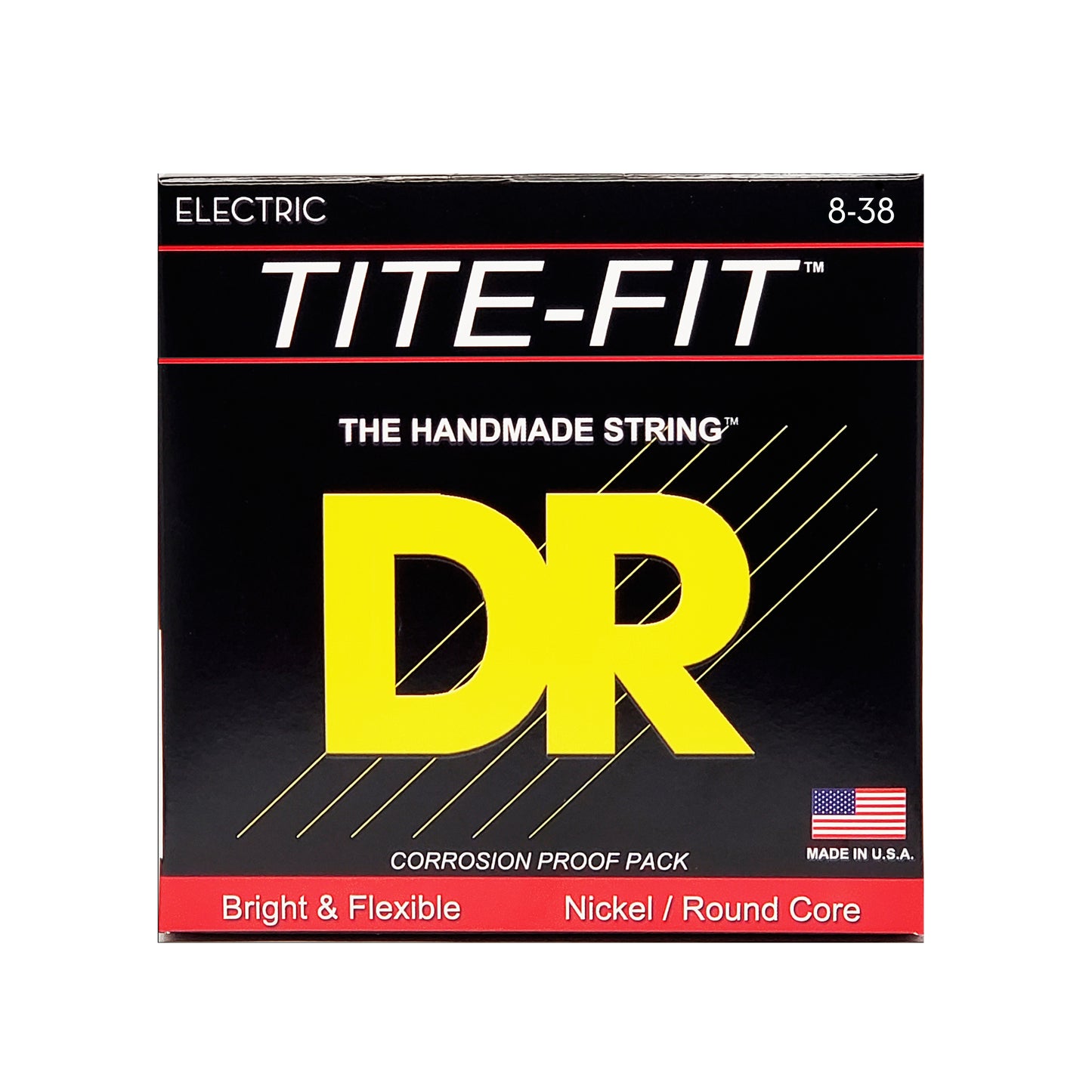 DR LLT-8 TITE-FIT Light-Light Nickel Electric Guitar Strings, 8-38