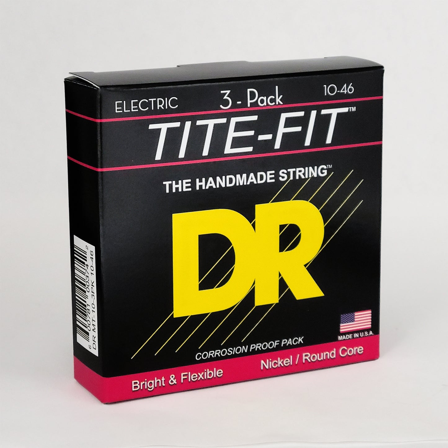 DR MT-10-3PK Medium Nickel Electric Guitar Strings, 10-46, 3-Sets