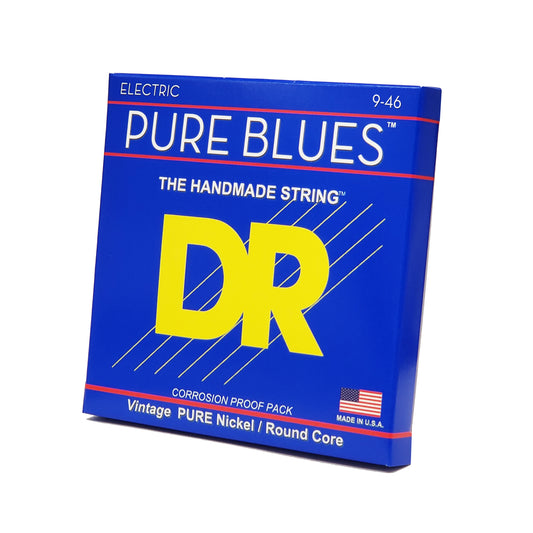 DR PHR-9/46 Pure Blues Light-To-Medium Nickel Electric Guitar Strings, 9-46